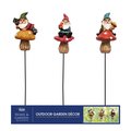 Alpine Assorted Polyresin 4 in. H Gnome Mushroom Outdoor Garden Stake WQA1060ABB